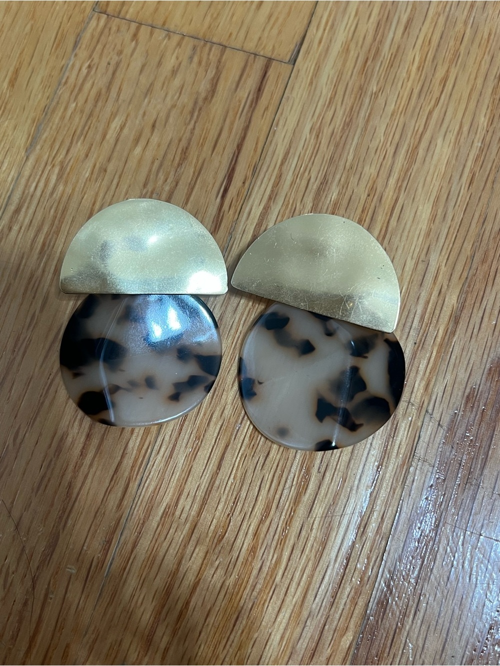J. Crew Gold & Tortoise Drop Earrings